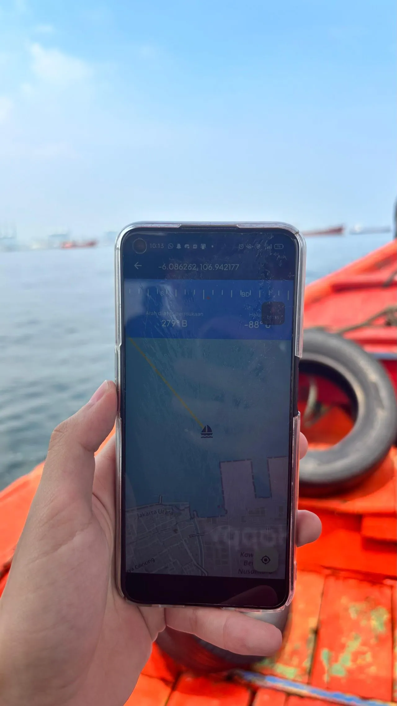Testing the App on the Sea